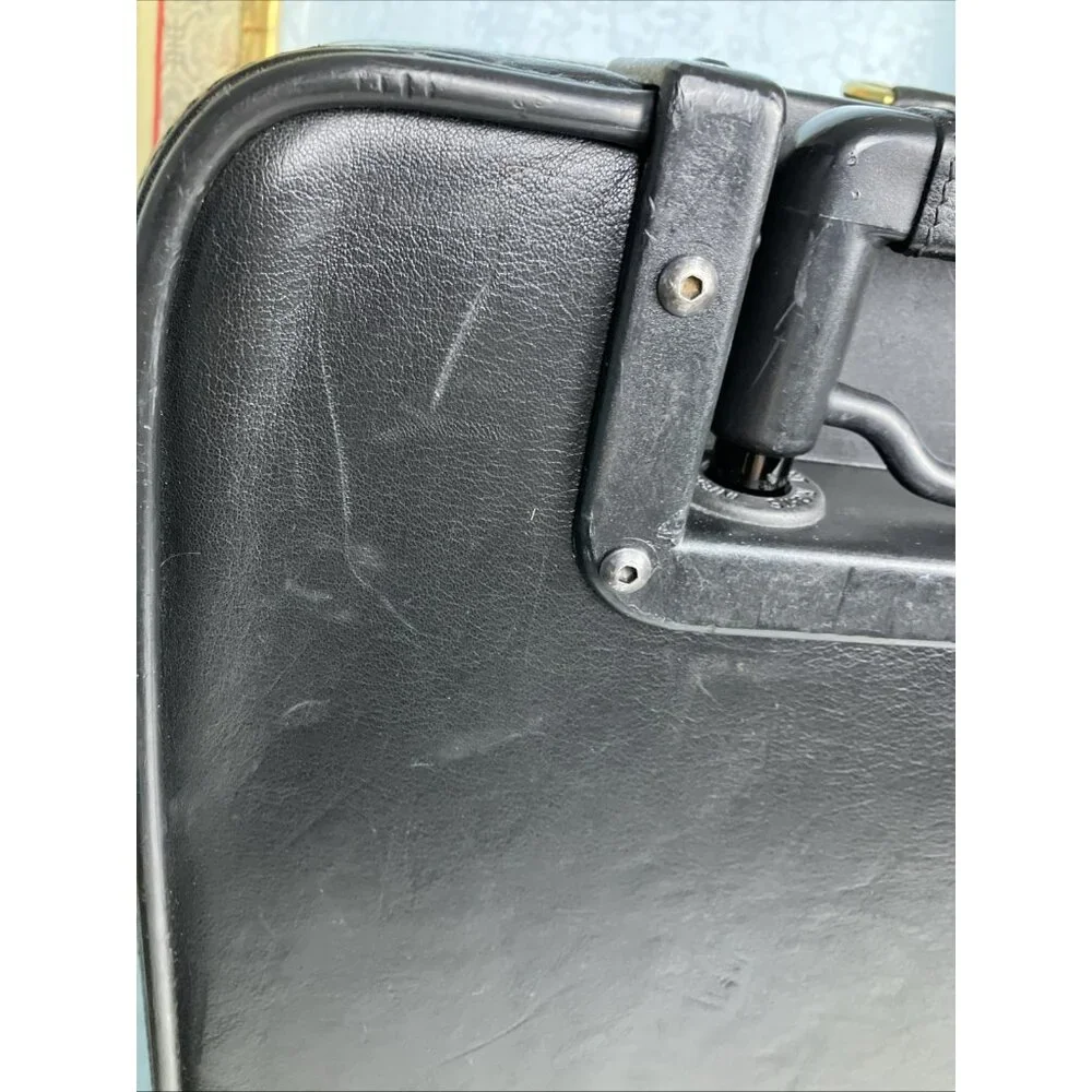 Vintage Ghurka 2 Way 1990s Traveler 52 Suitcase Marley Hodgson Black Leather